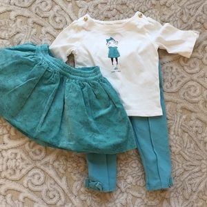 Janie and jack matching set 12-18months 3 pieces